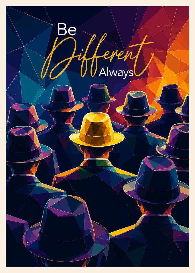 Be Different Always Inspirational Poster