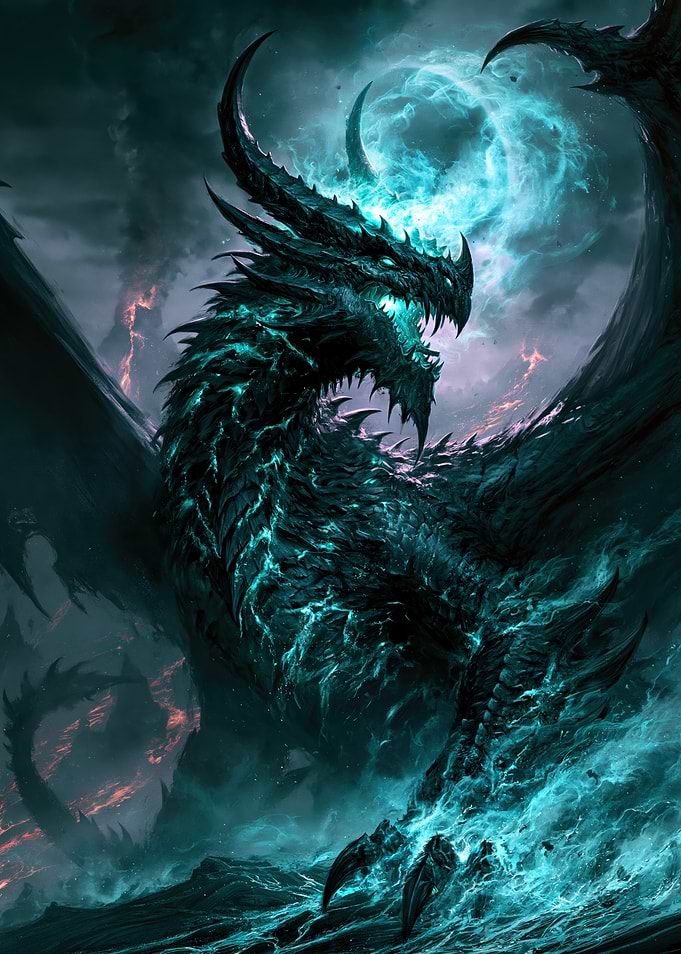 Ethereal Blue Flame Dragon