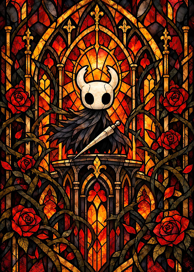 Hollow Knight Stained Glass Art