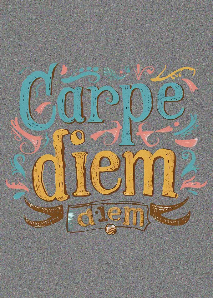 Carpe Diem Inspirational Typography Art