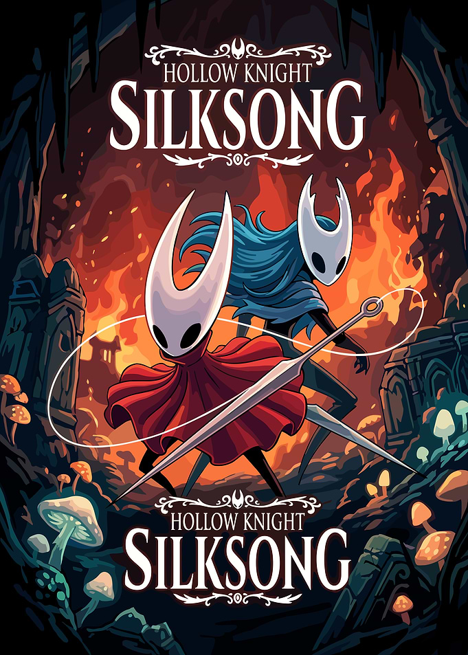 Hollow Knight Silksong Fan Art Poster