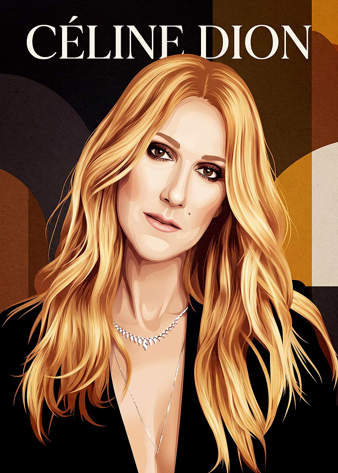 Céline Dion Portrait Art Print