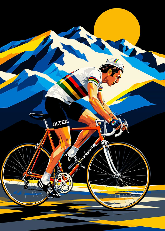Eddy Merckx Cycling Poster