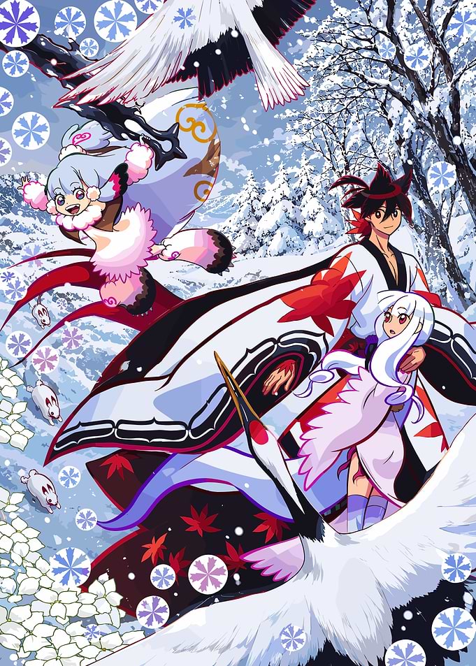 Anime Characters in Winter Wonderland