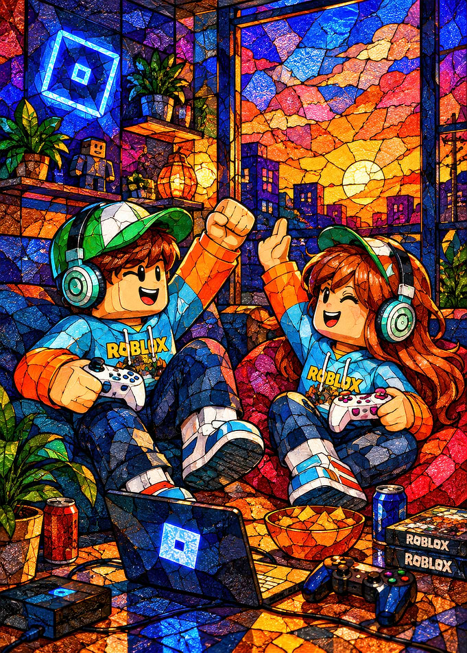 Roblox Gamers Stained Glass Art