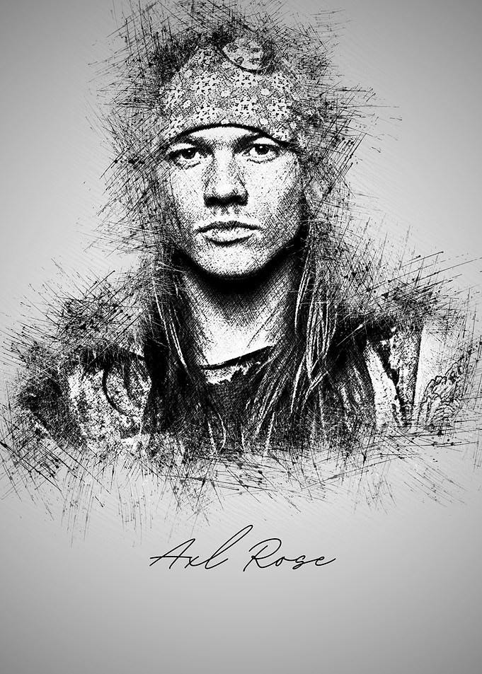 Axl Rose Sketch Portrait
