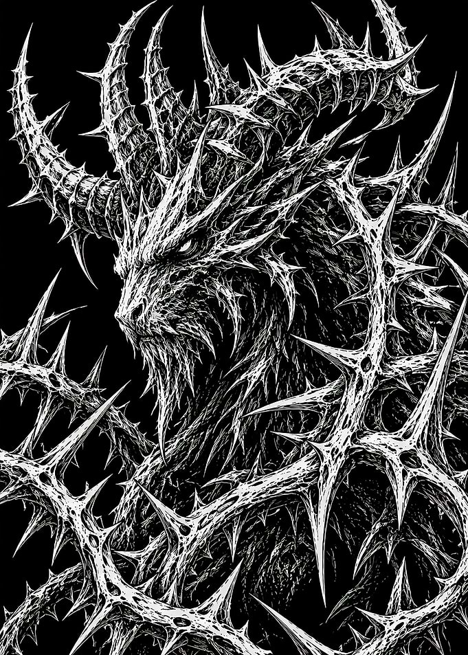 Crown of Brambles Dark Fantasy Demon Art