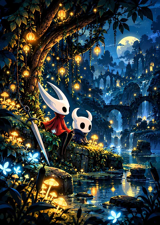 Hornet and Knight in Enchanted Forest
