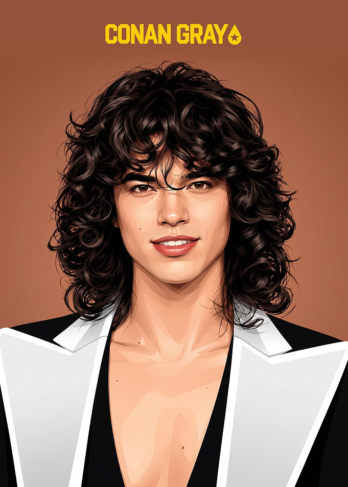 Conan Gray Digital Portrait Illustration
