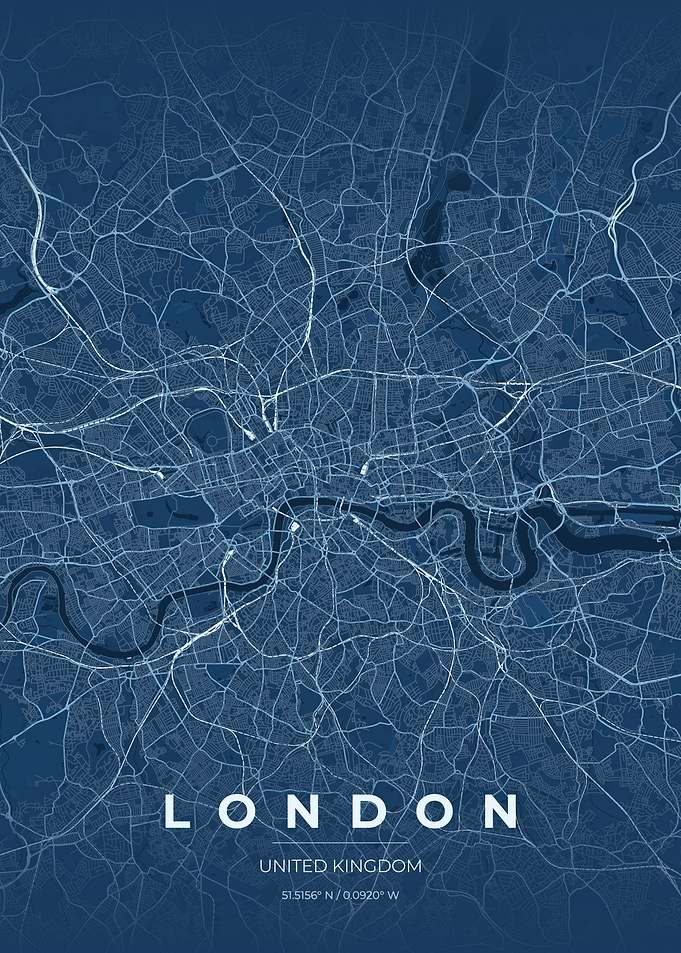 London City Map Minimalist Poster