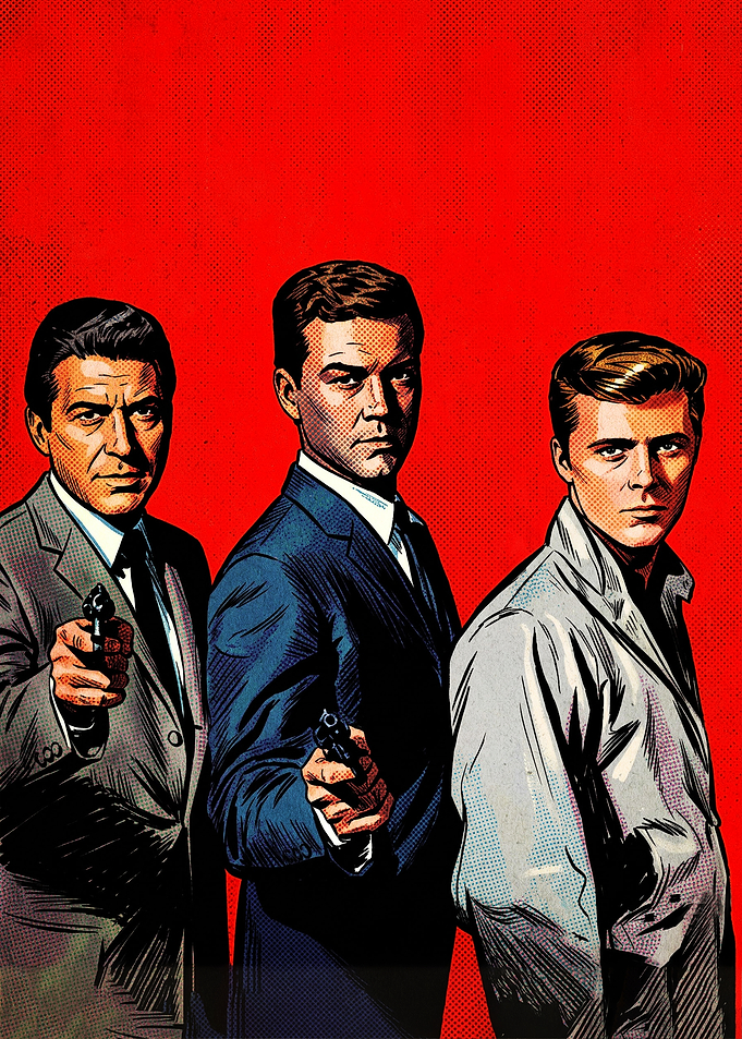 Vintage Spy Thriller Comic Art