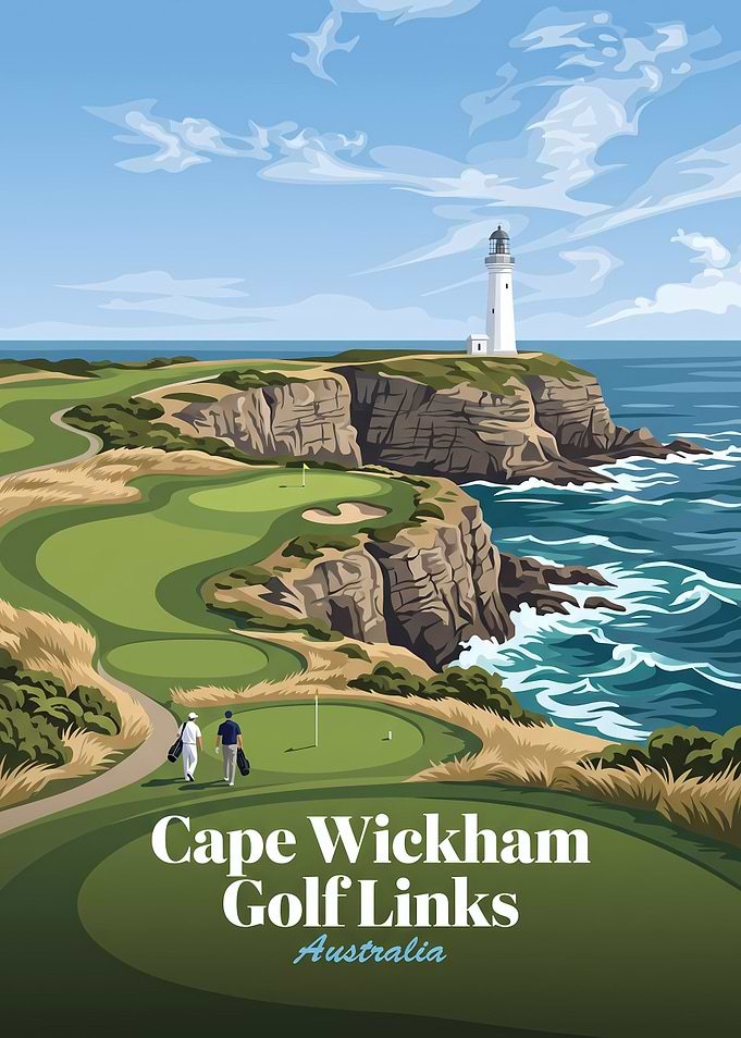 Cape Wickham Golf Links Travel Poster