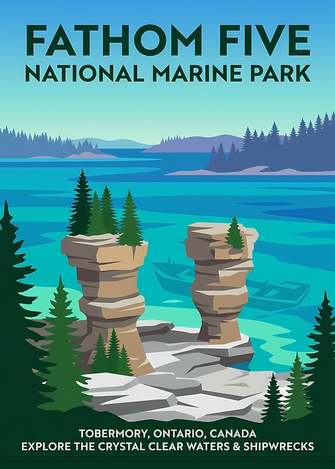 Fathom Five National Marine Park Poster