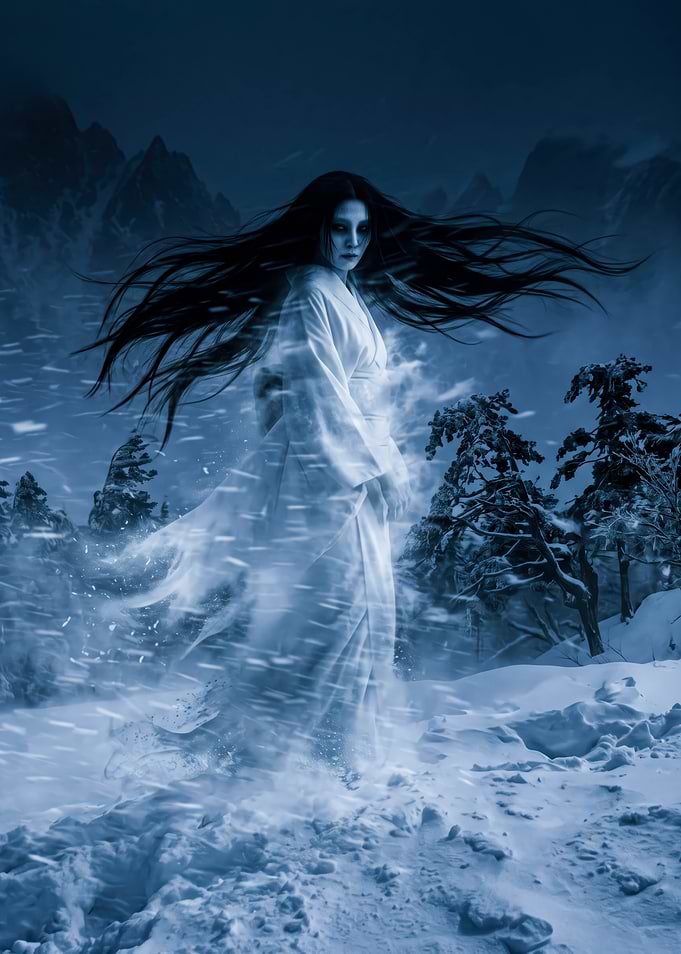 Yuki-onna Snow Spirit in Winter