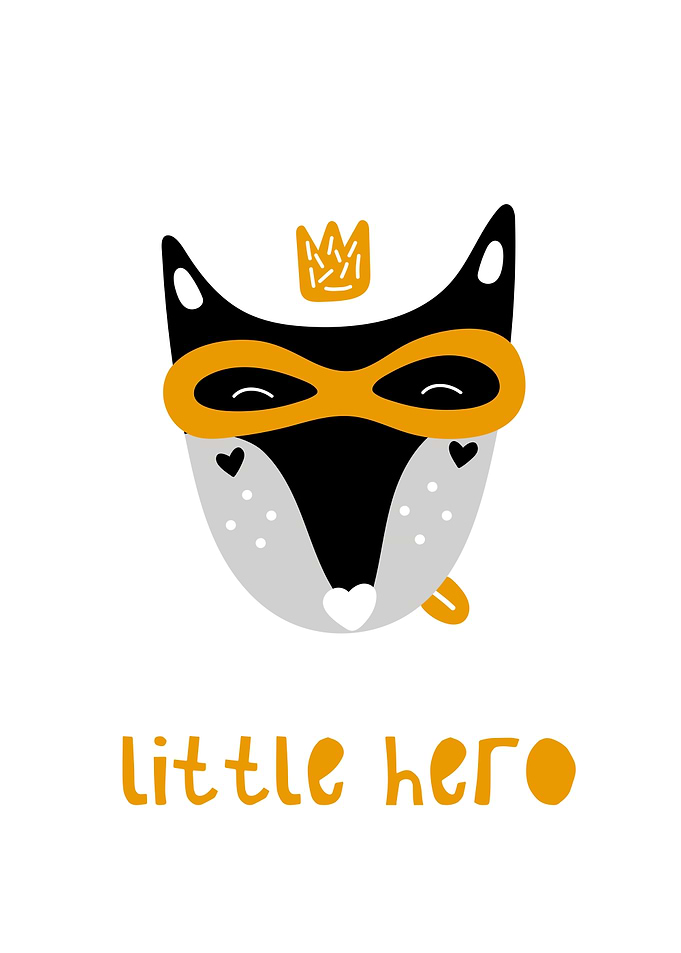 Little Hero Fox Illustration