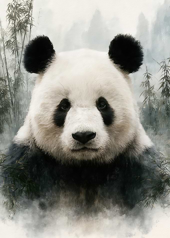 Portrait of a Giant Panda