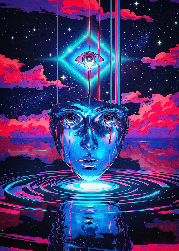 Cosmic Eye Surreal Sci-Fi Art