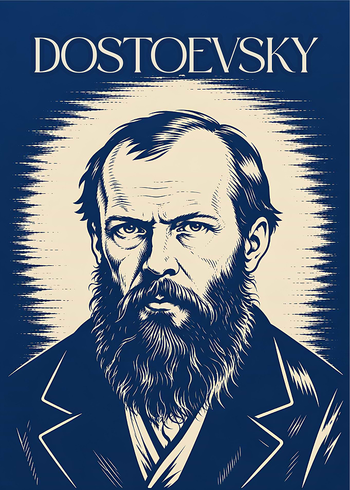 Fyodor Dostoevsky Portrait Poster