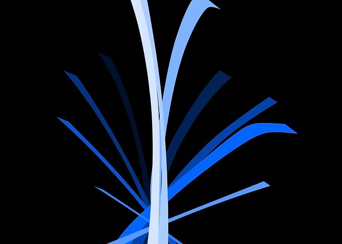 Abstract Blue Radial Lines - Cyber Futuristic Vector
