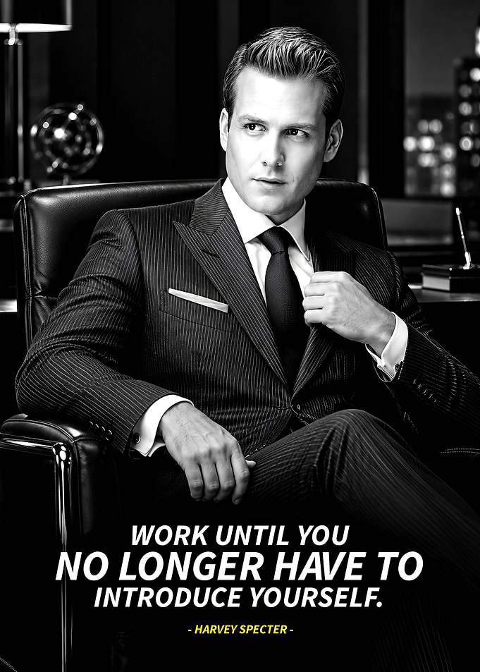 Harvey Specter Inspirational Quote Poster