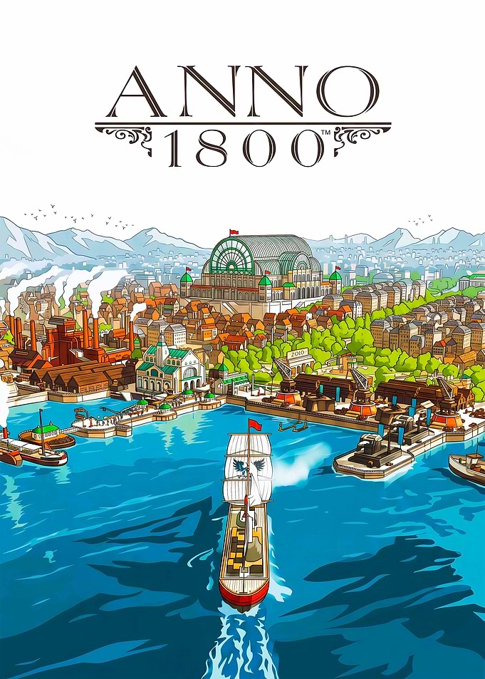 Anno 1800 Industrial Cityscape Illustration