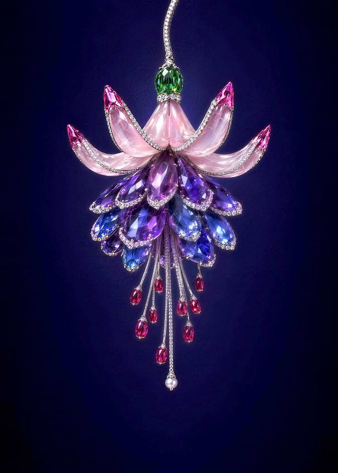 Fuchsia Gemstone Flower