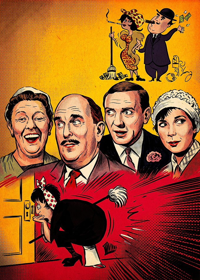 Clue Board Game Retro Illustration