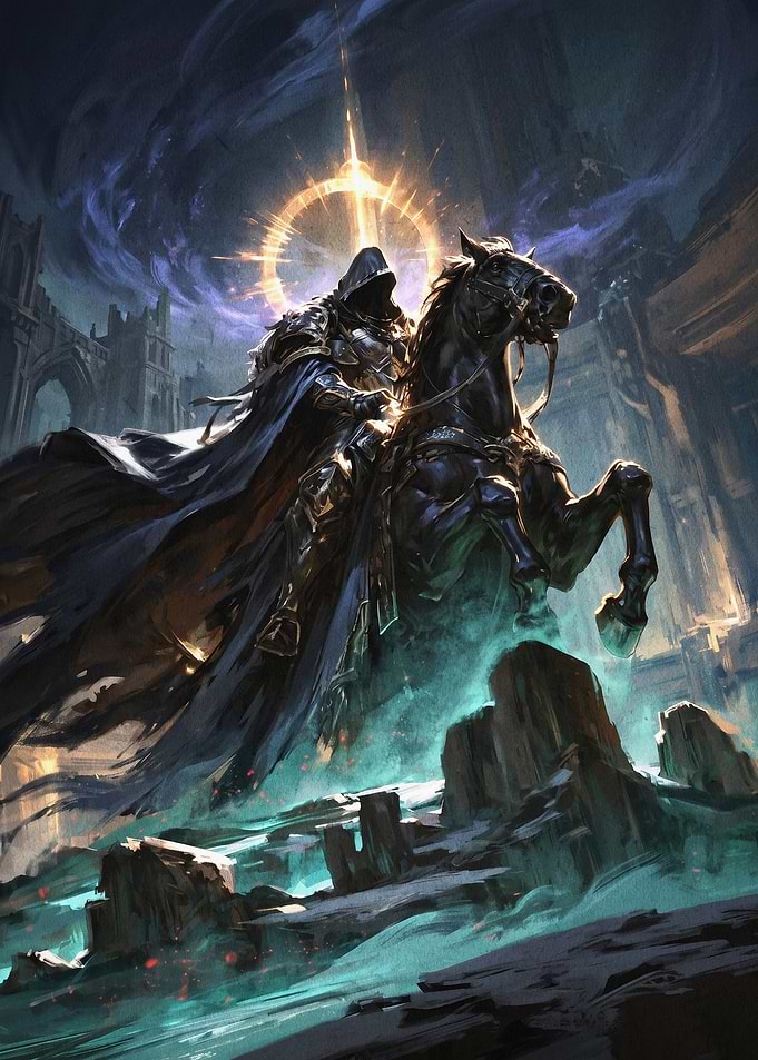 Dark Knight Rider Epic Fantasy Art