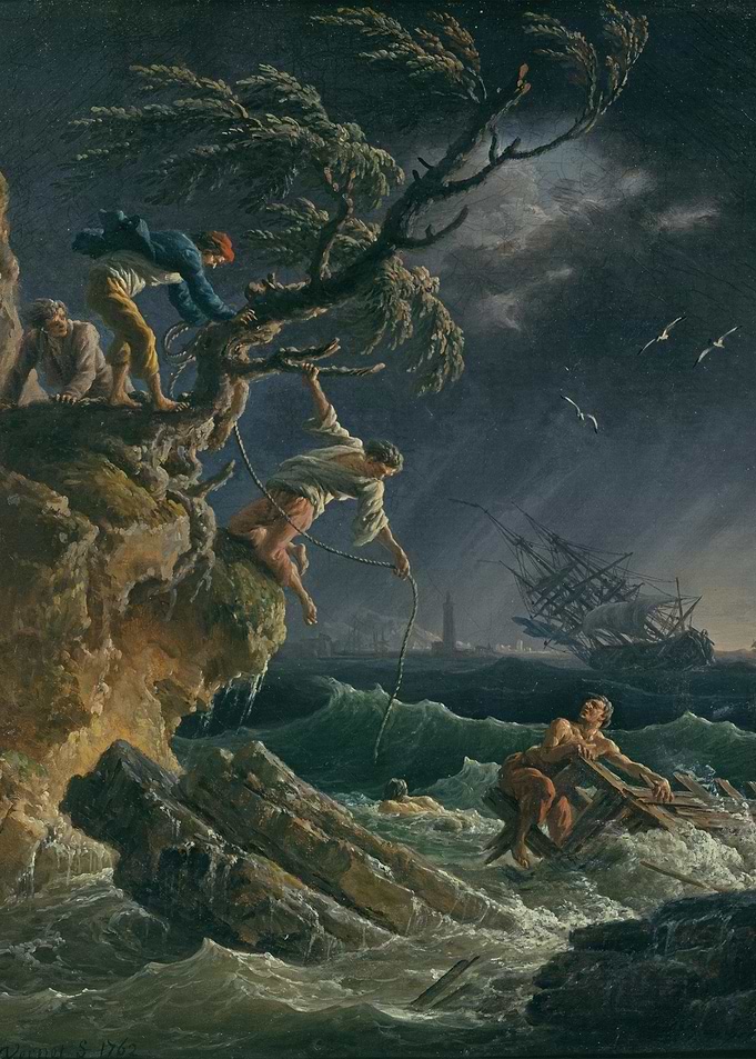 Shipwreck Rescue in a Storm
