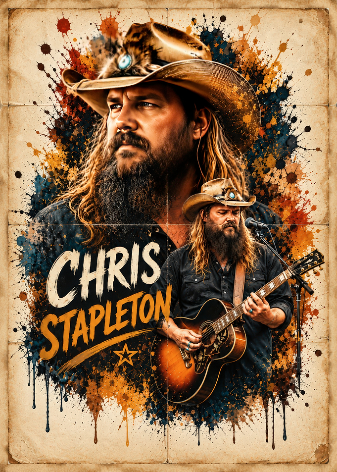 Chris Stapleton Artistic Music Poster