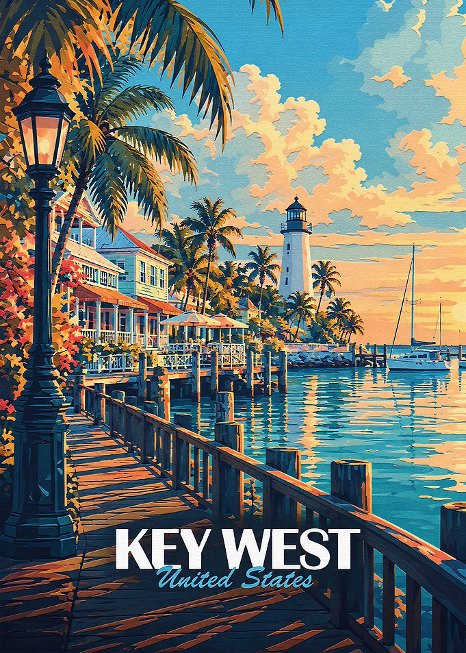 Key West Florida Travel Poster