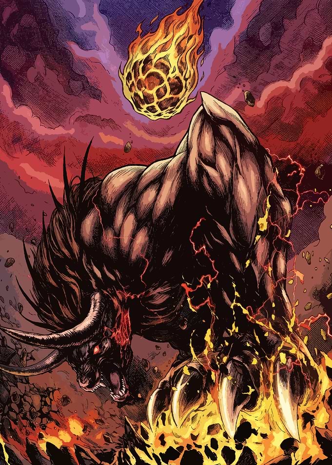 Fierce Minotaur Summoning Fireball