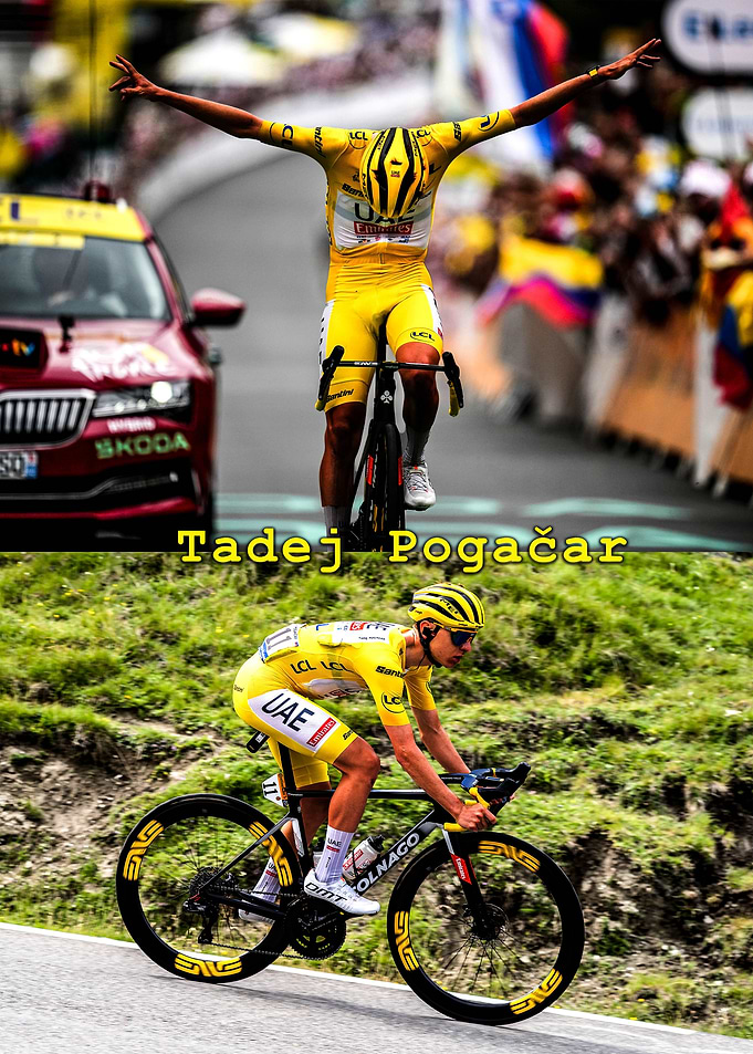 Tadej Pogačar Cycling Victory Collage