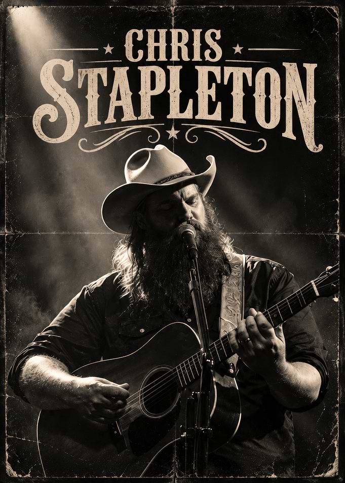 Chris Stapleton Vintage Style Poster