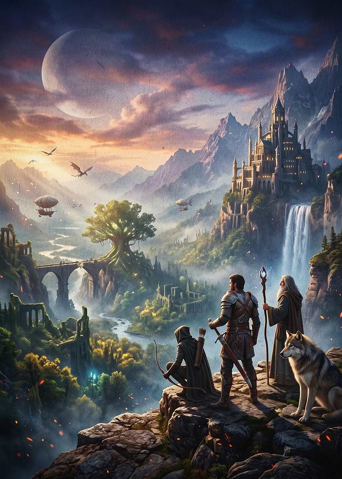 Fantasy Castle Epic Landscape Art