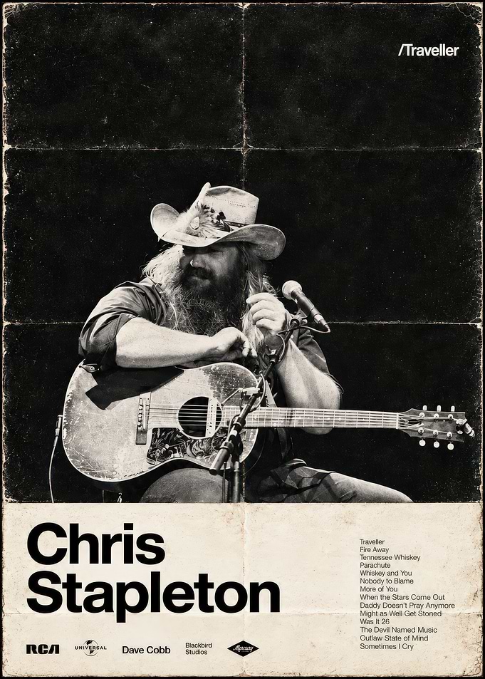Chris Stapleton Traveller Album Poster