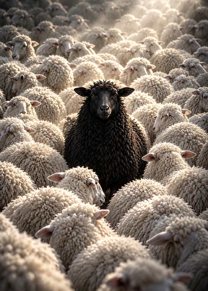 Black Sheep in a White Flock