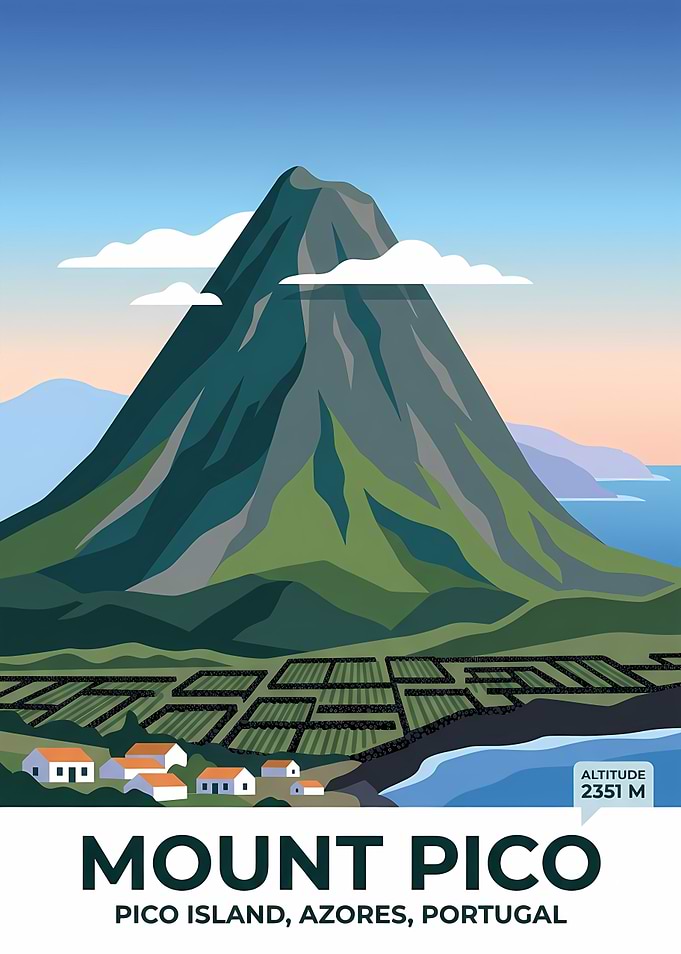 Mount Pico Travel Poster