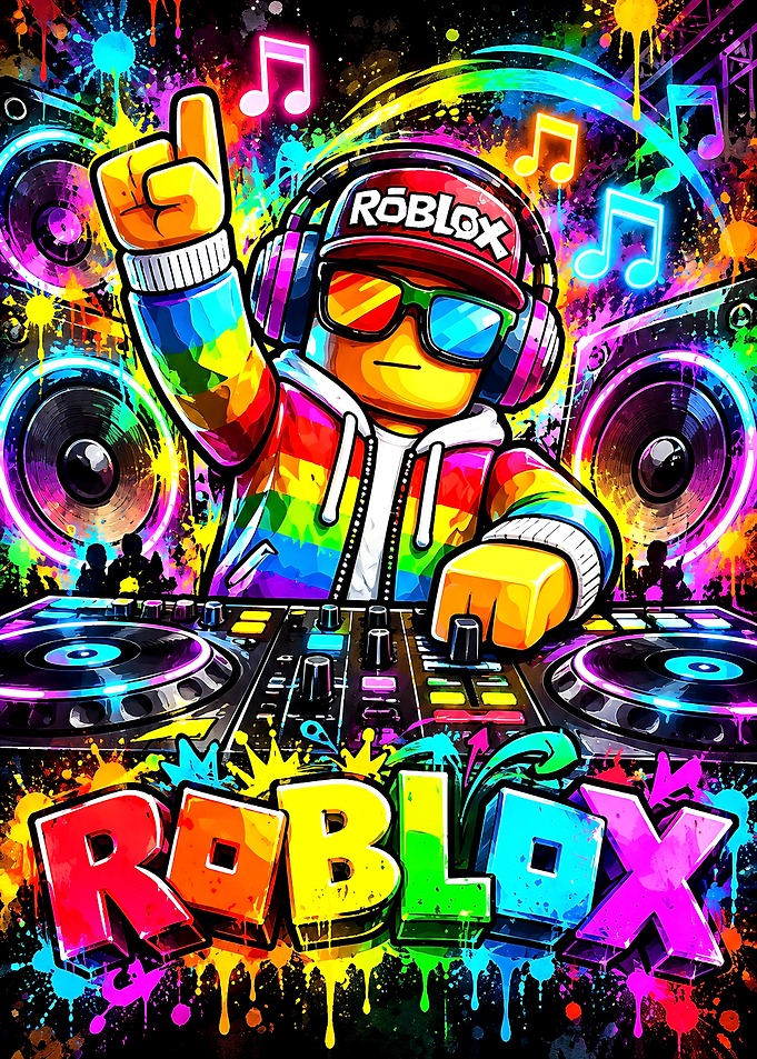 Roblox DJ Party Neon Art