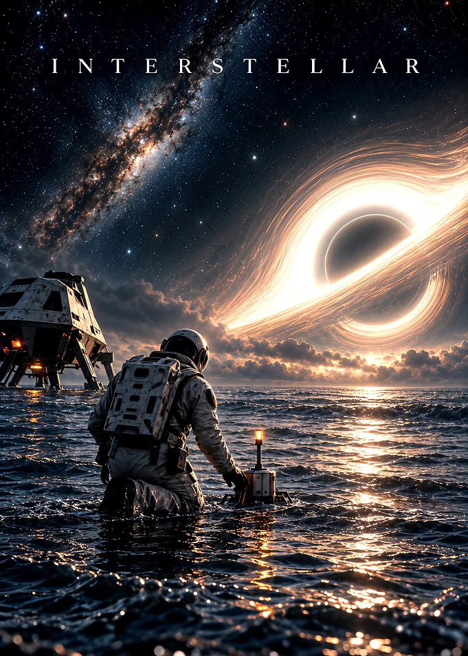 Interstellar Movie Poster Astronaut Scene
