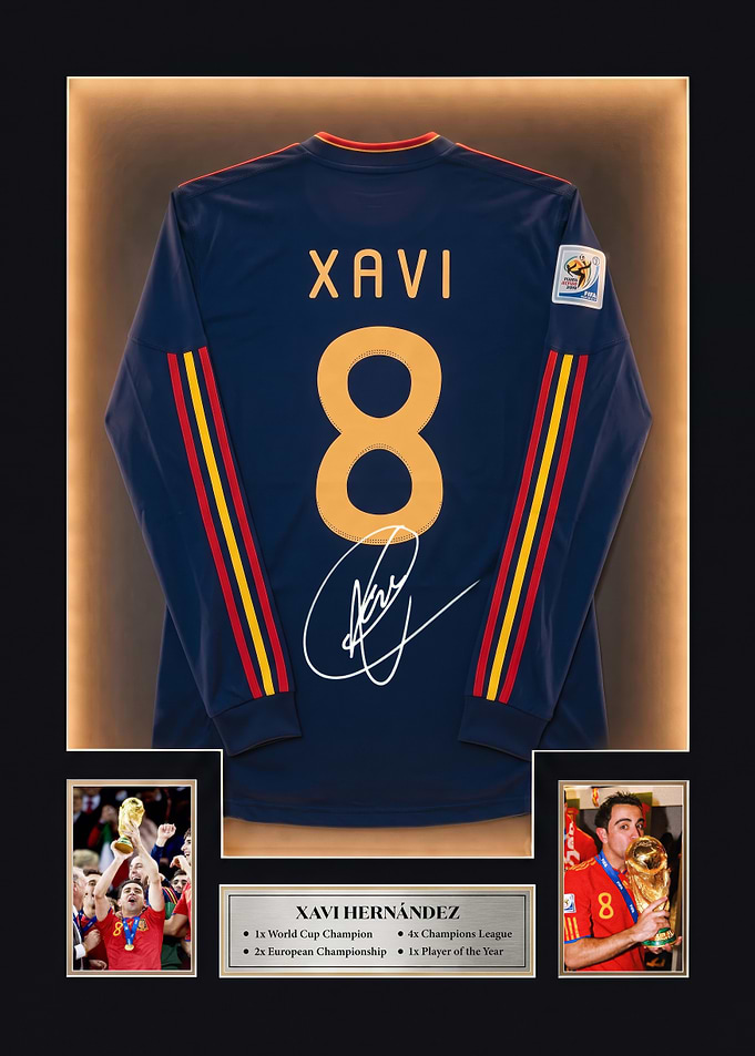 Xavi Hernandez Jersey Display