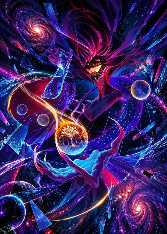 Cosmic Entity Manipulating Celestial Spheres