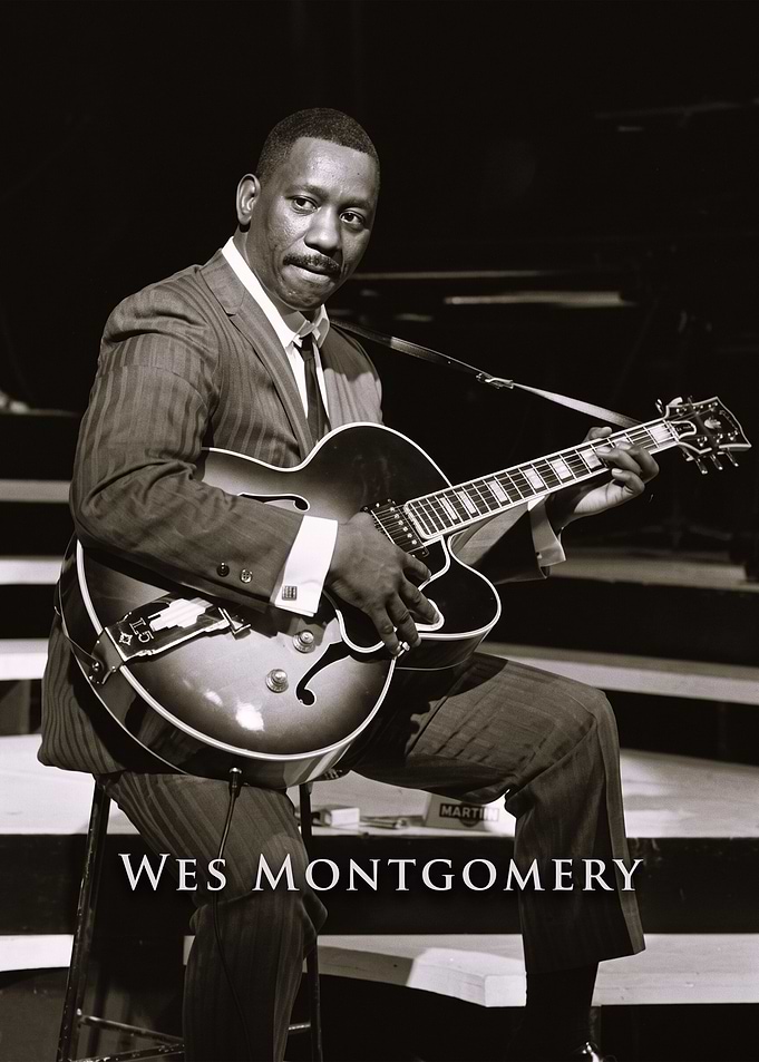 Wes Montgomery Jazz Guitarist Portrait