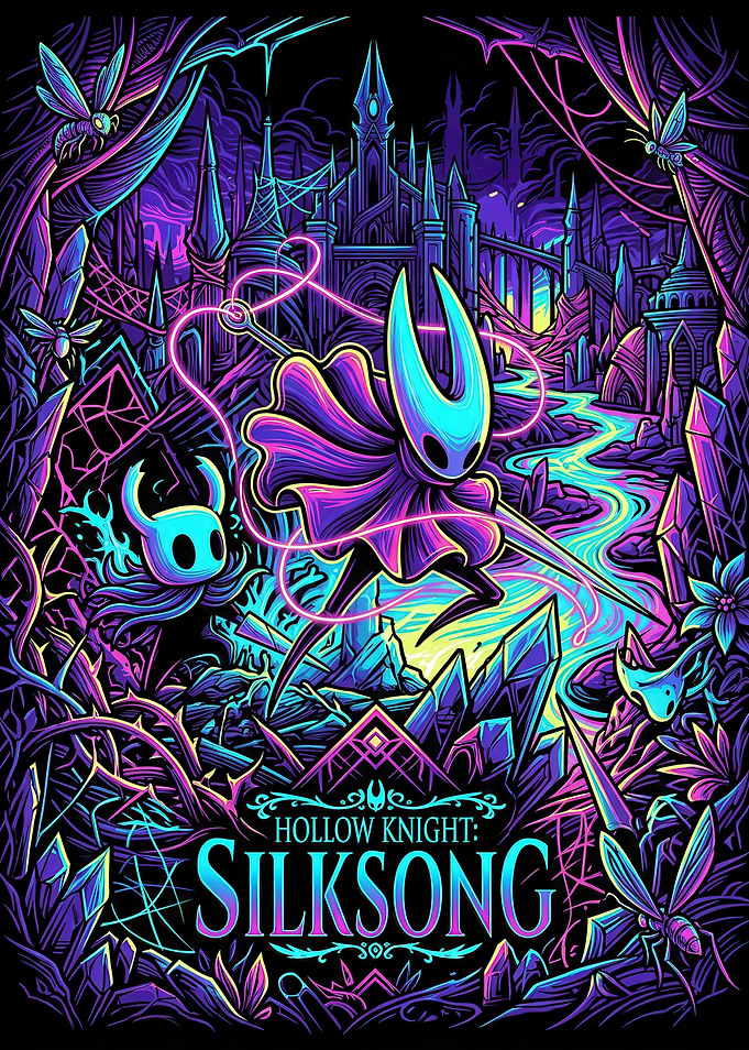 Hollow Knight Neon Poster