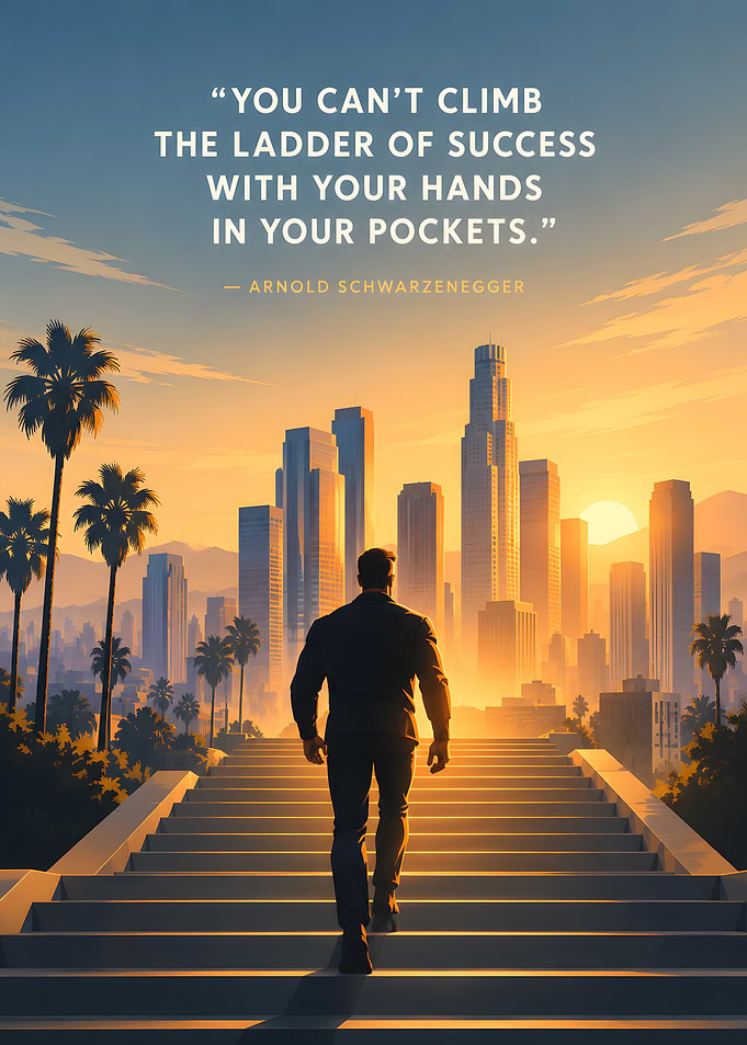 Arnold Schwarzenegger Success Quote Poster