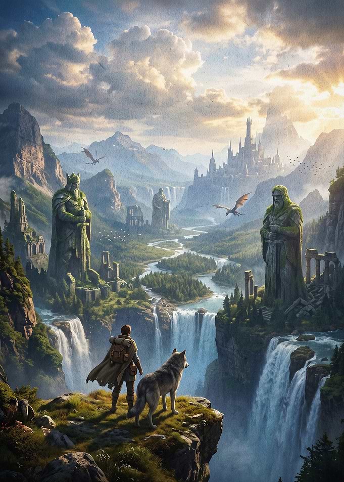 Fantasy Valley Epic Landscape Art