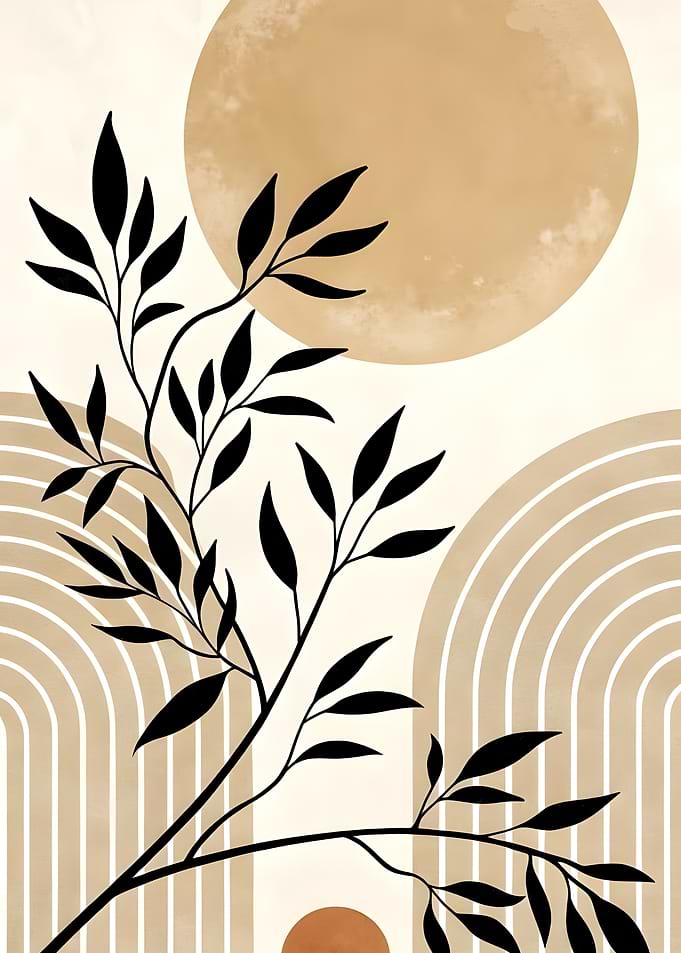 Boho Botanical Minimalist Wall Art
