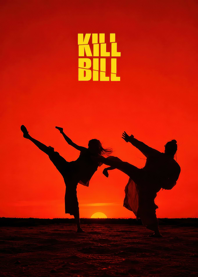 Kill Bill Silhouette Martial Arts Poster
