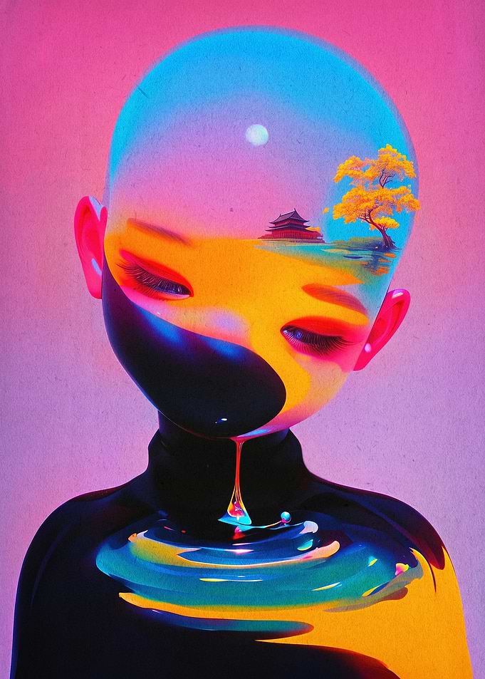 Surreal Mind Psychedelic Art Poster
