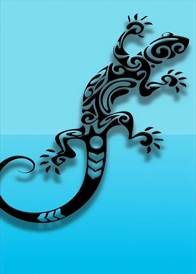 Tribal Gecko Art
